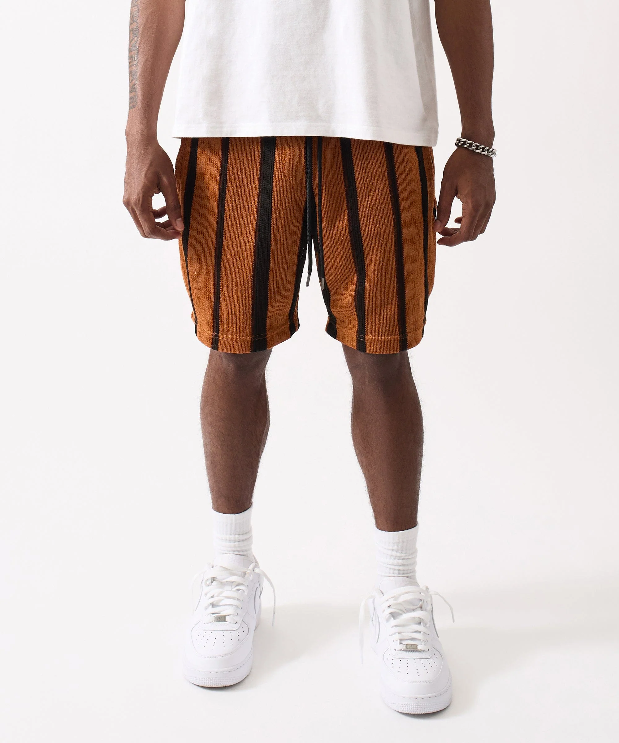 Textured Knit Short - Brown - Image 2