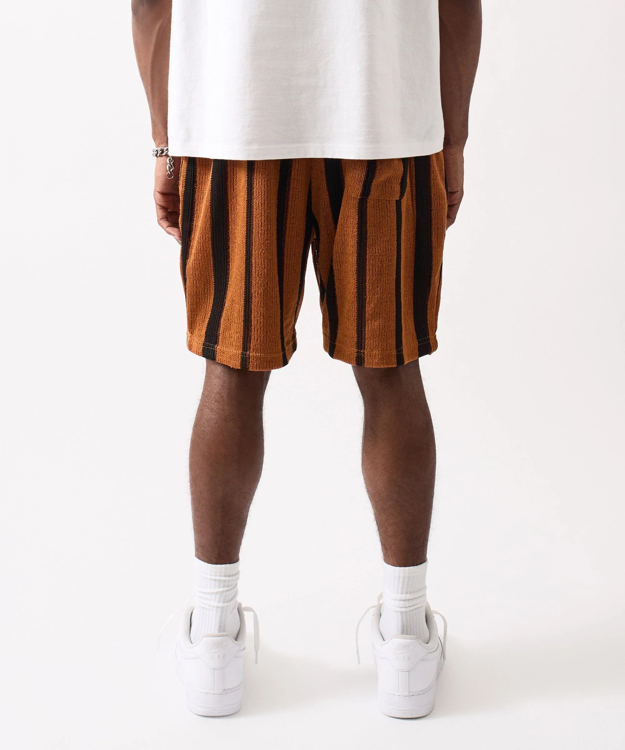 Textured Knit Short - Brown - Image 4