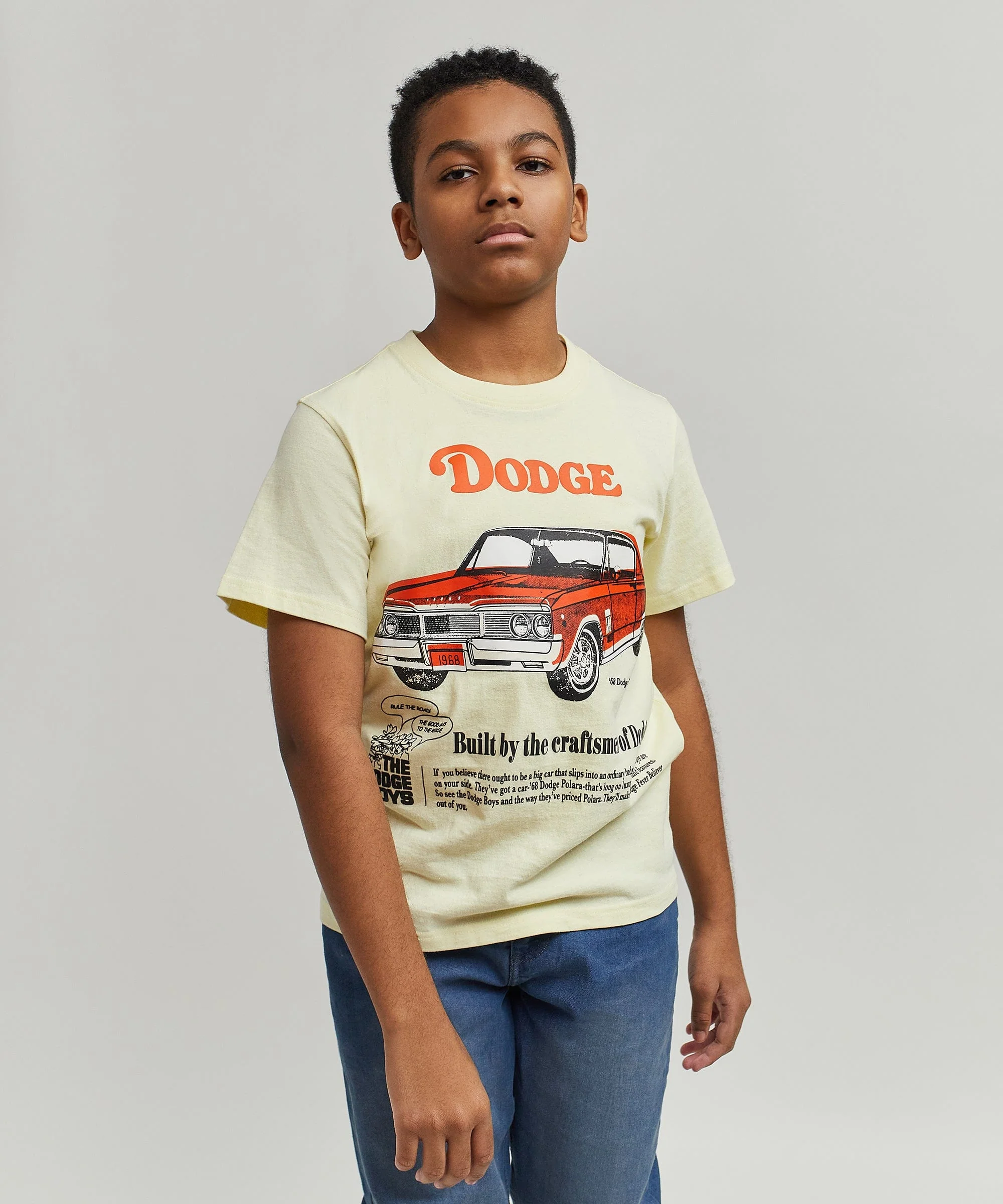 Kids Dodge Boys Short Sleeve Tee - Khaki - Image 13