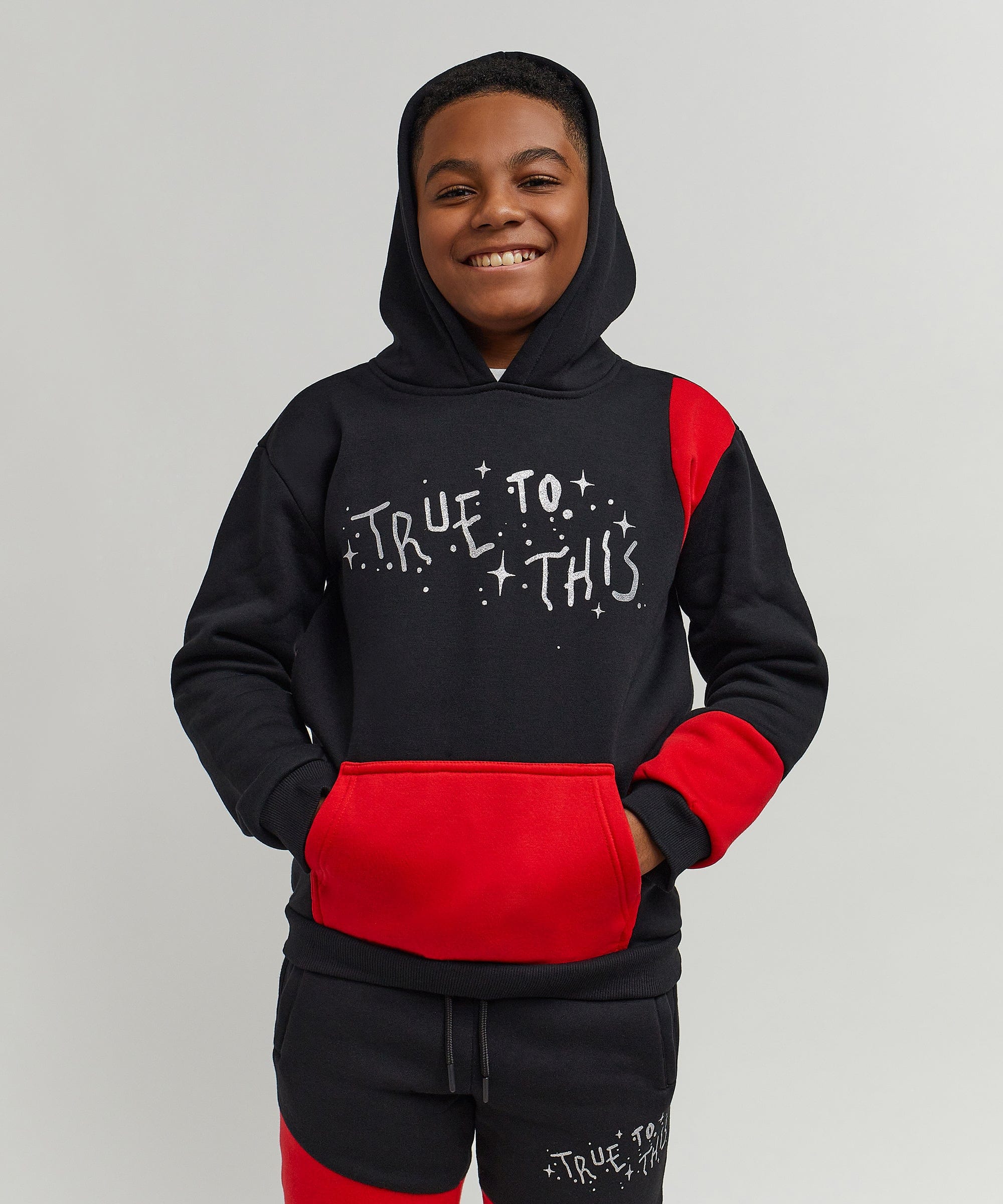 Kids True To This Back Print Hoodie - Image 13