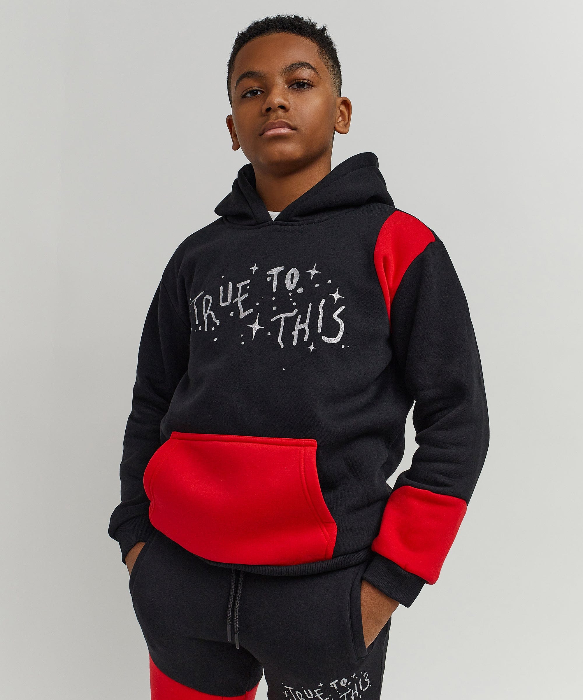 Kids True To This Back Print Hoodie - Image 8