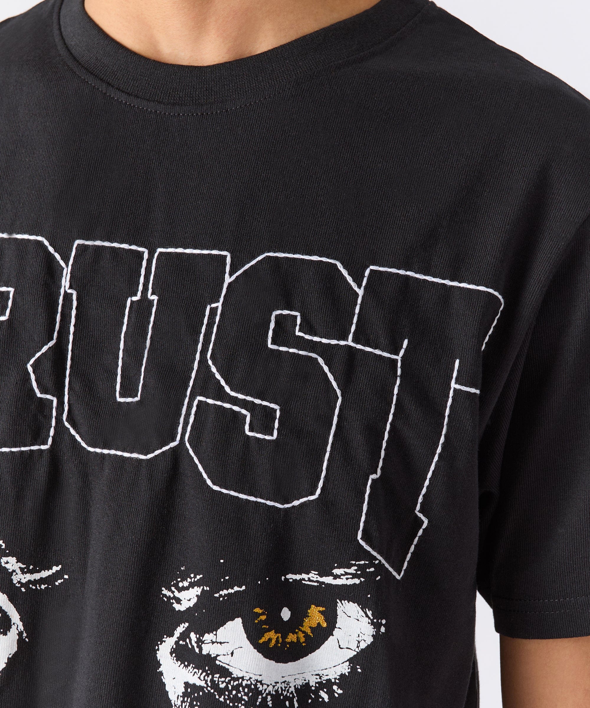 Trust No One Patched Short Sleeve Tee - Black - Image 5