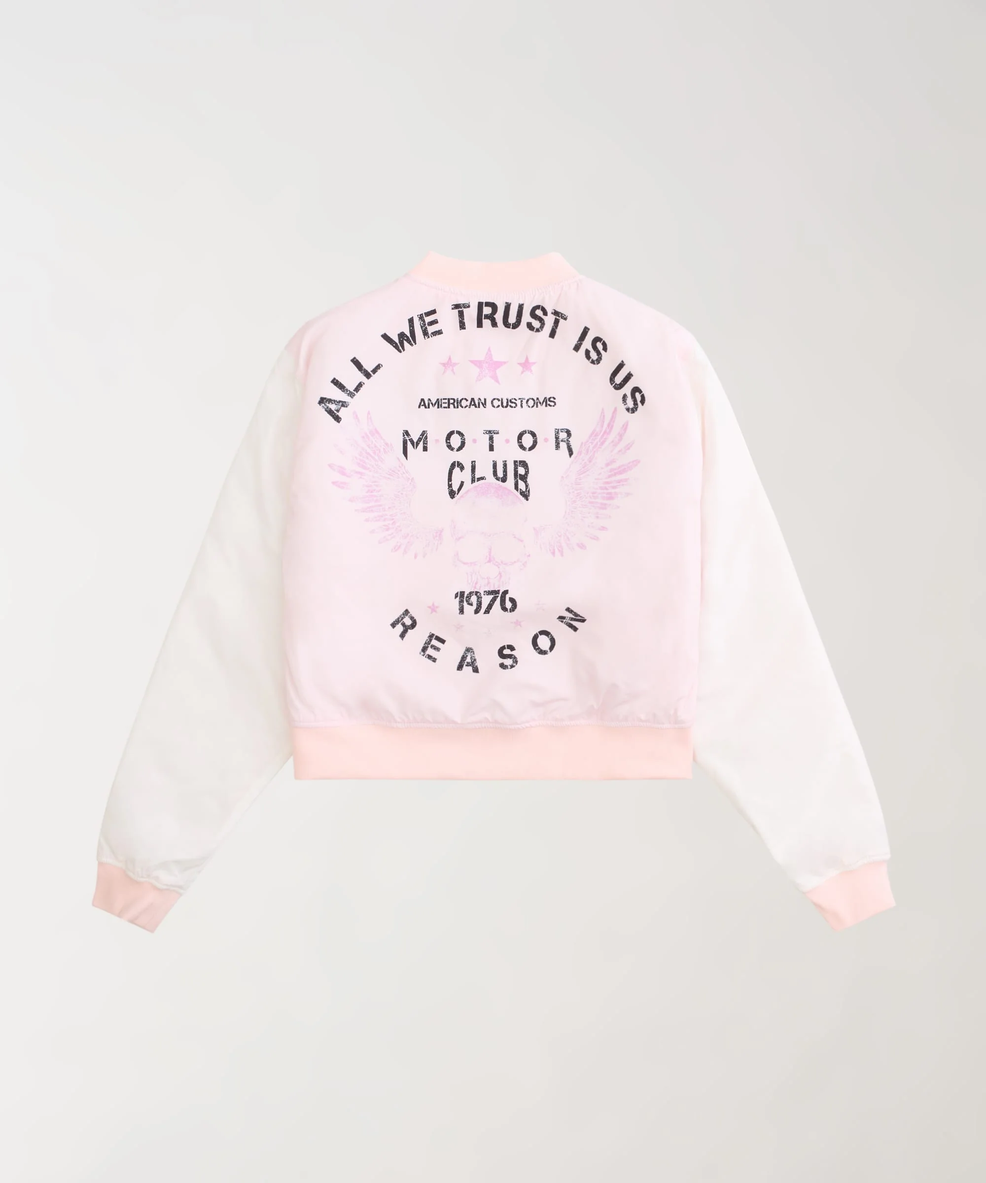 Women All We Trust Varsity Jacket - Cream - Image 4