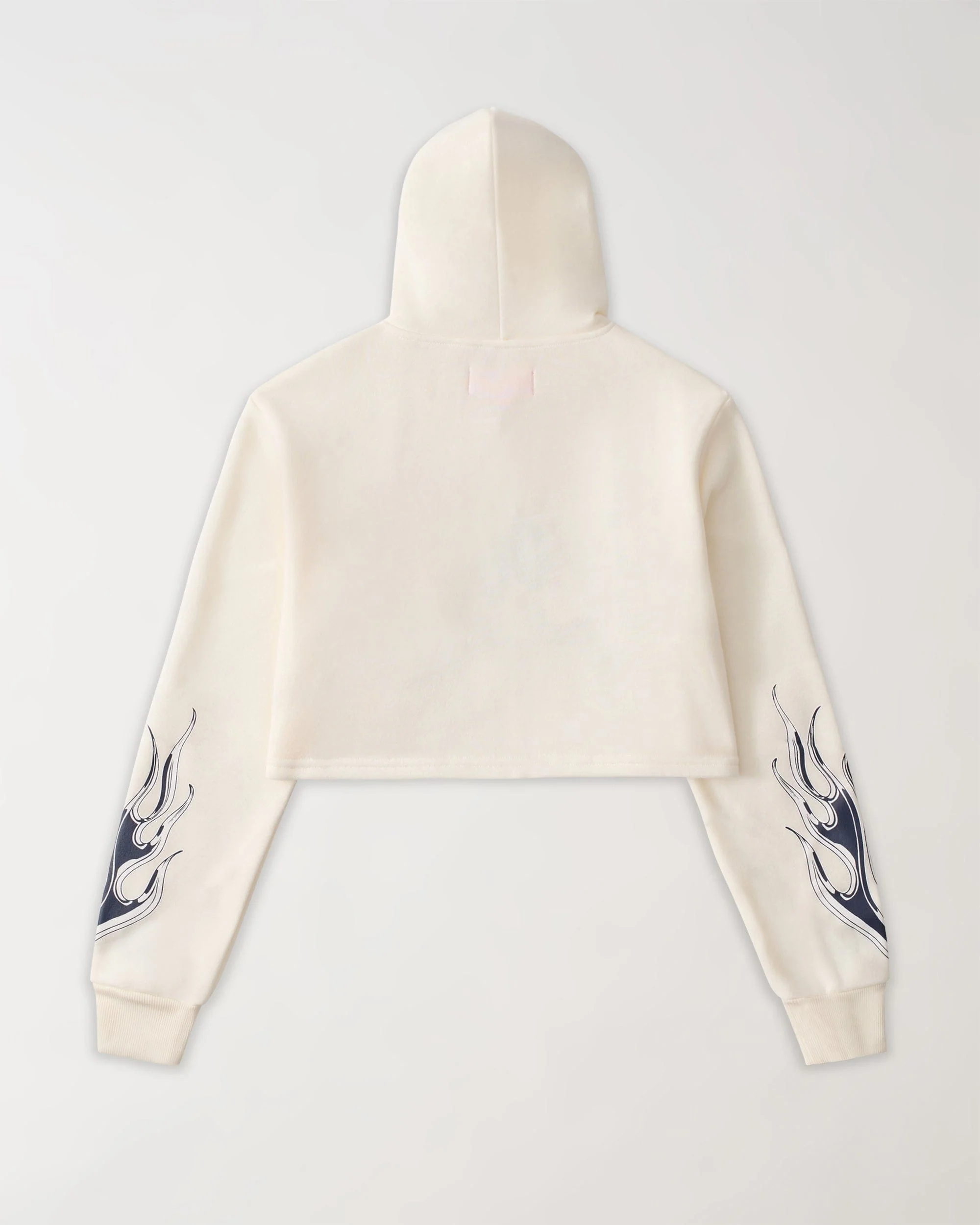 Women Brooklyn Cropped Hoodie - Cream - Image 5
