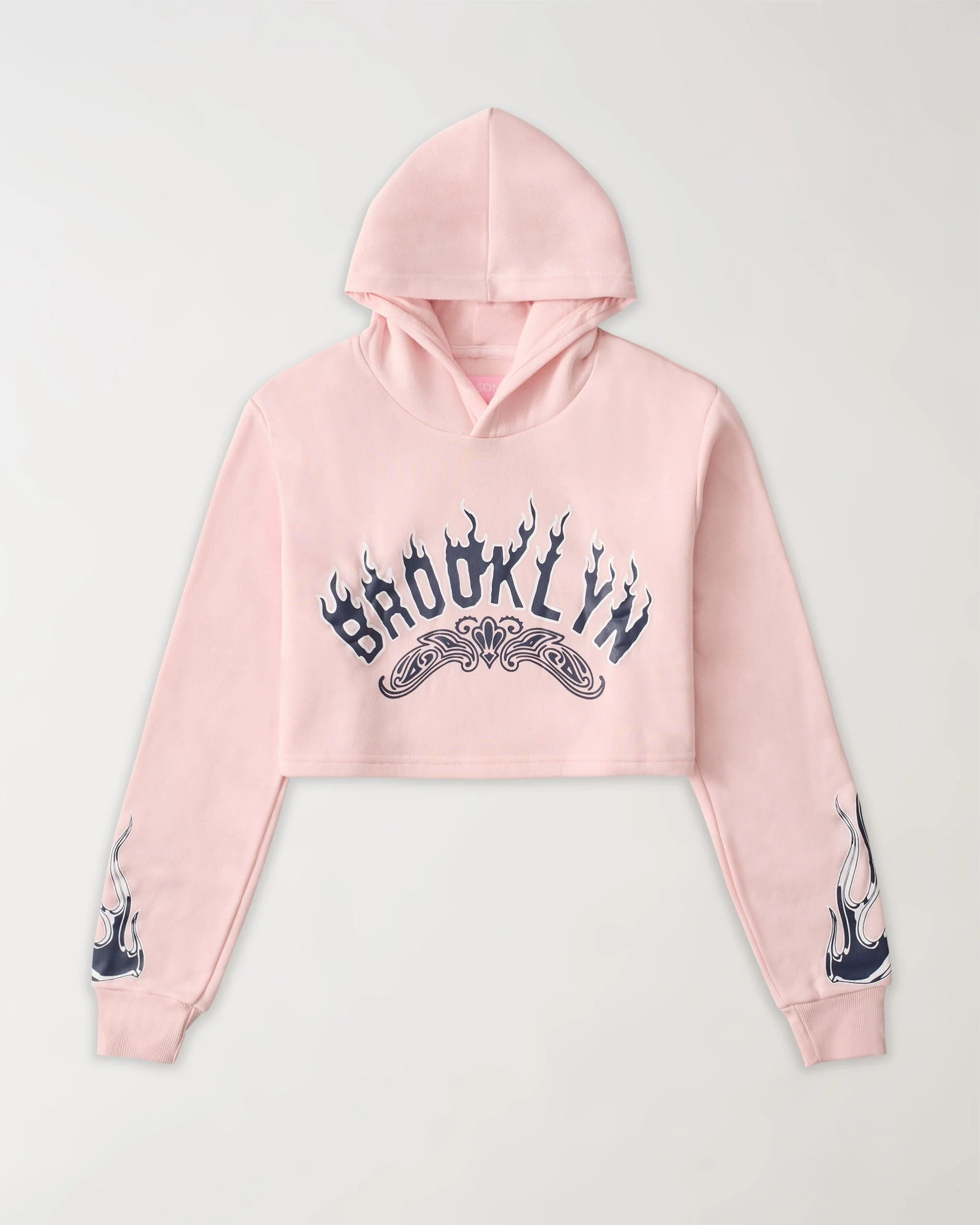 Women Brooklyn Cropped Hoodie - Light Pink