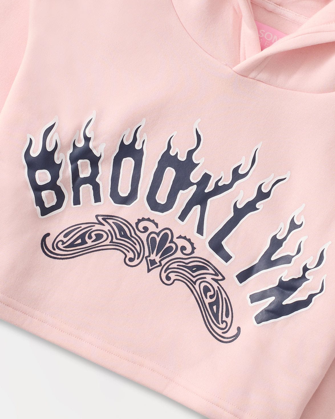 Women Brooklyn Cropped Hoodie - Light Pink - Image 4