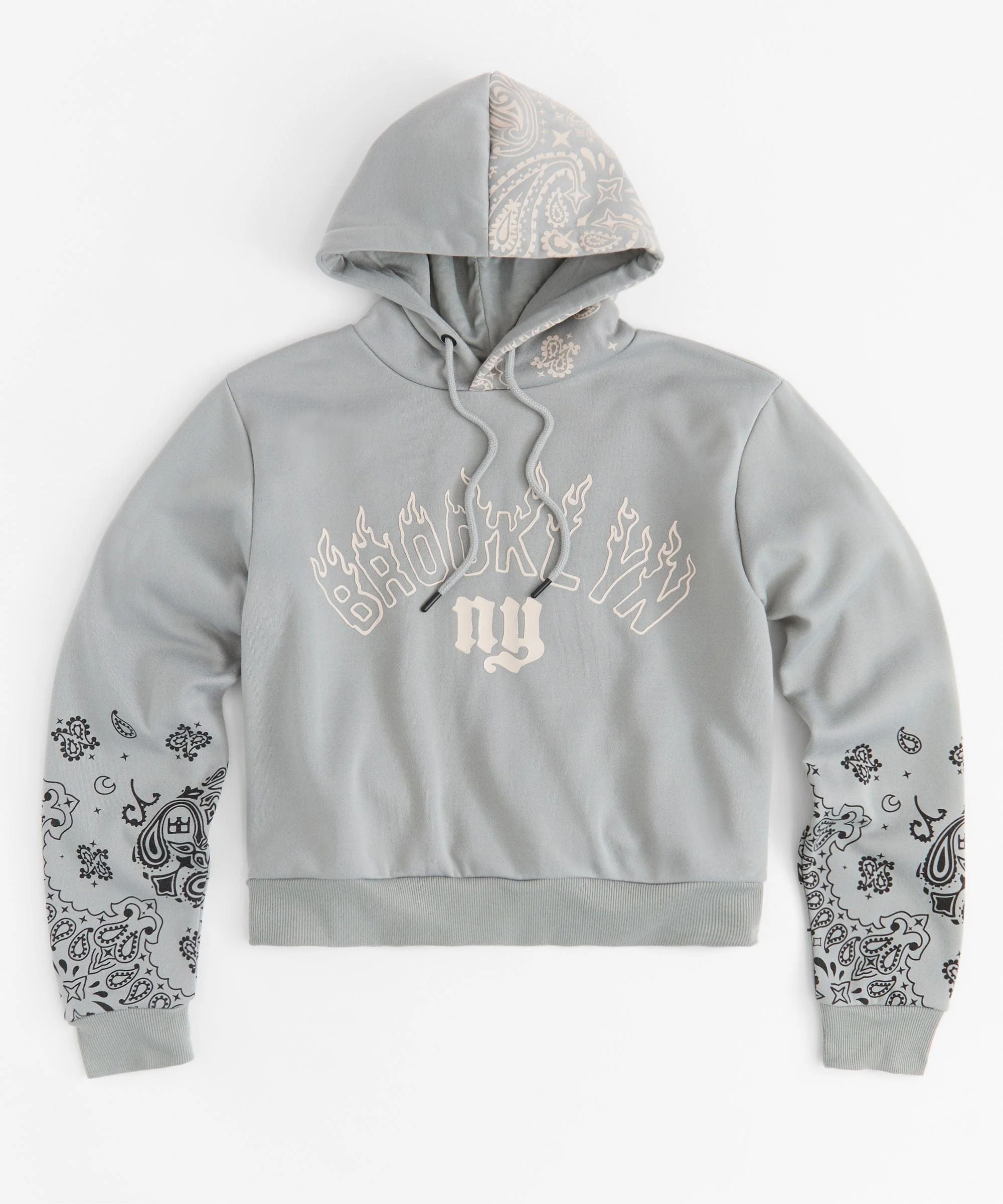 Women Brooklyn Paisley Hoodie - Grey