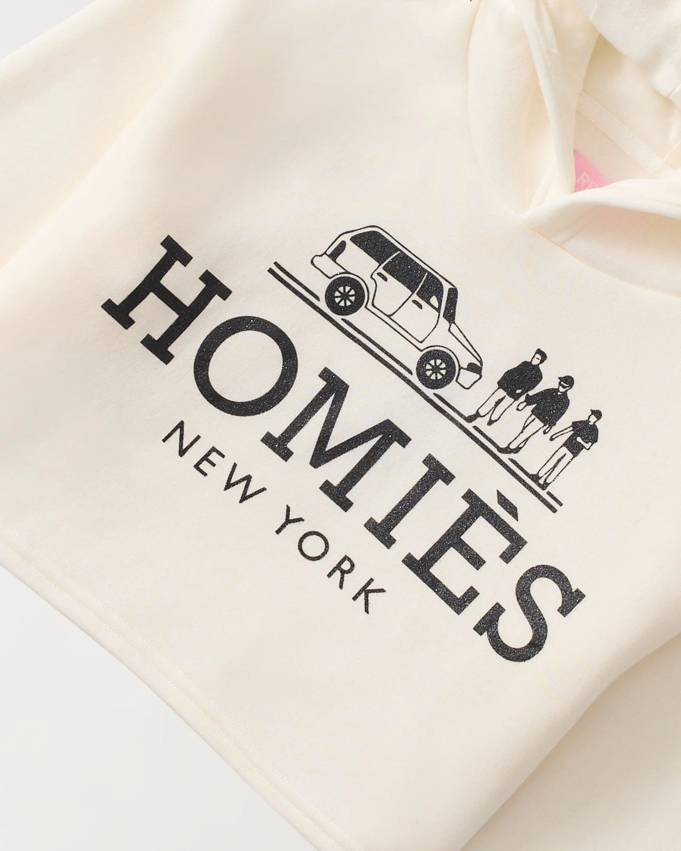 Women Homies Cropped Hoodie - Cream - Image 3