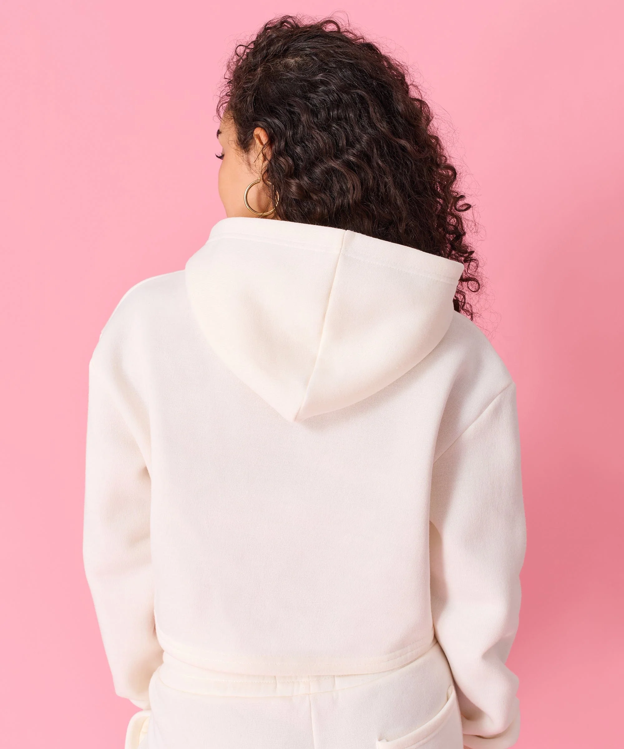 Women Homies Cropped Hoodie - Cream - Image 7