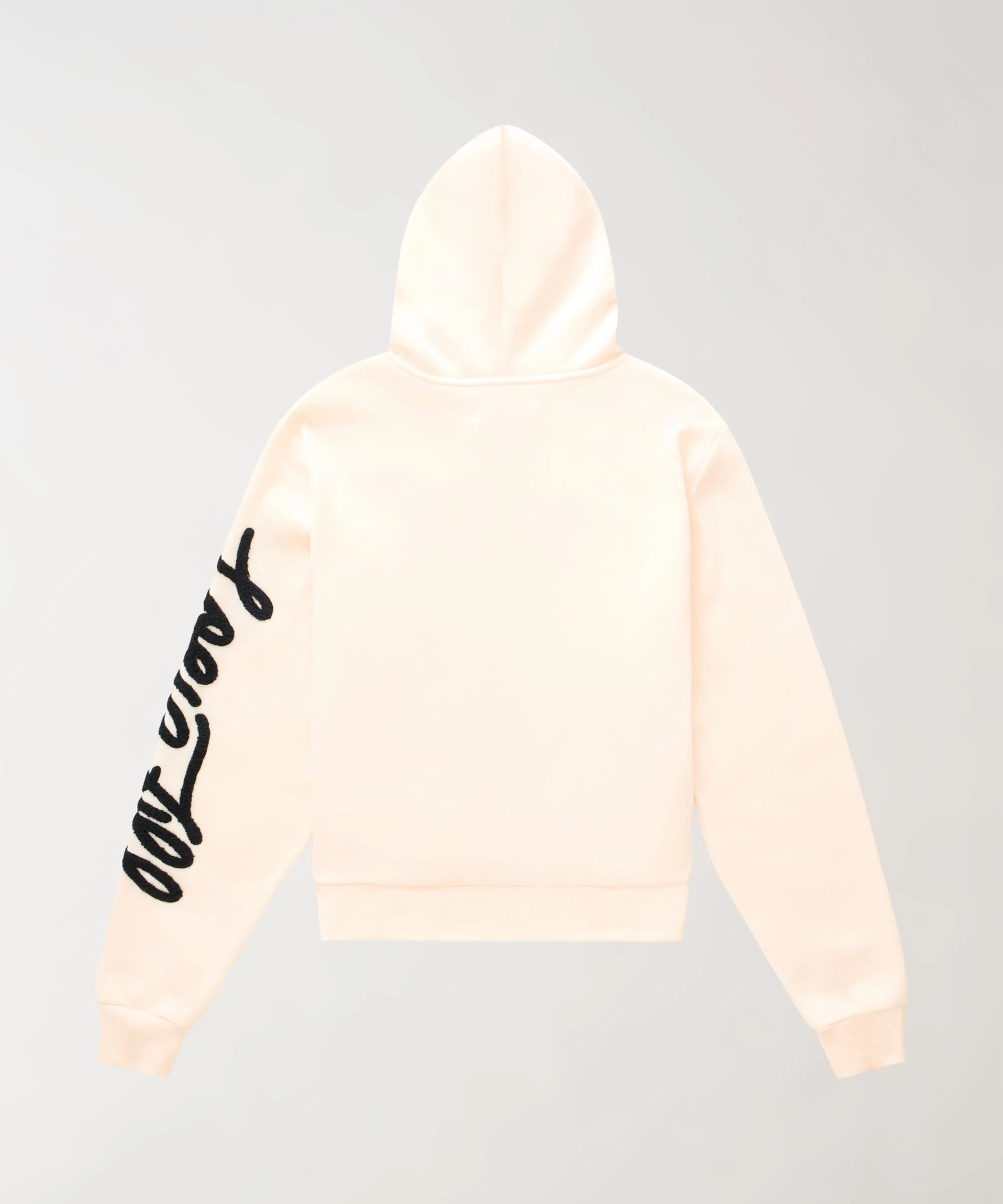 Women Love All Embroidered Cropped Hoodie - Pink - Image 5