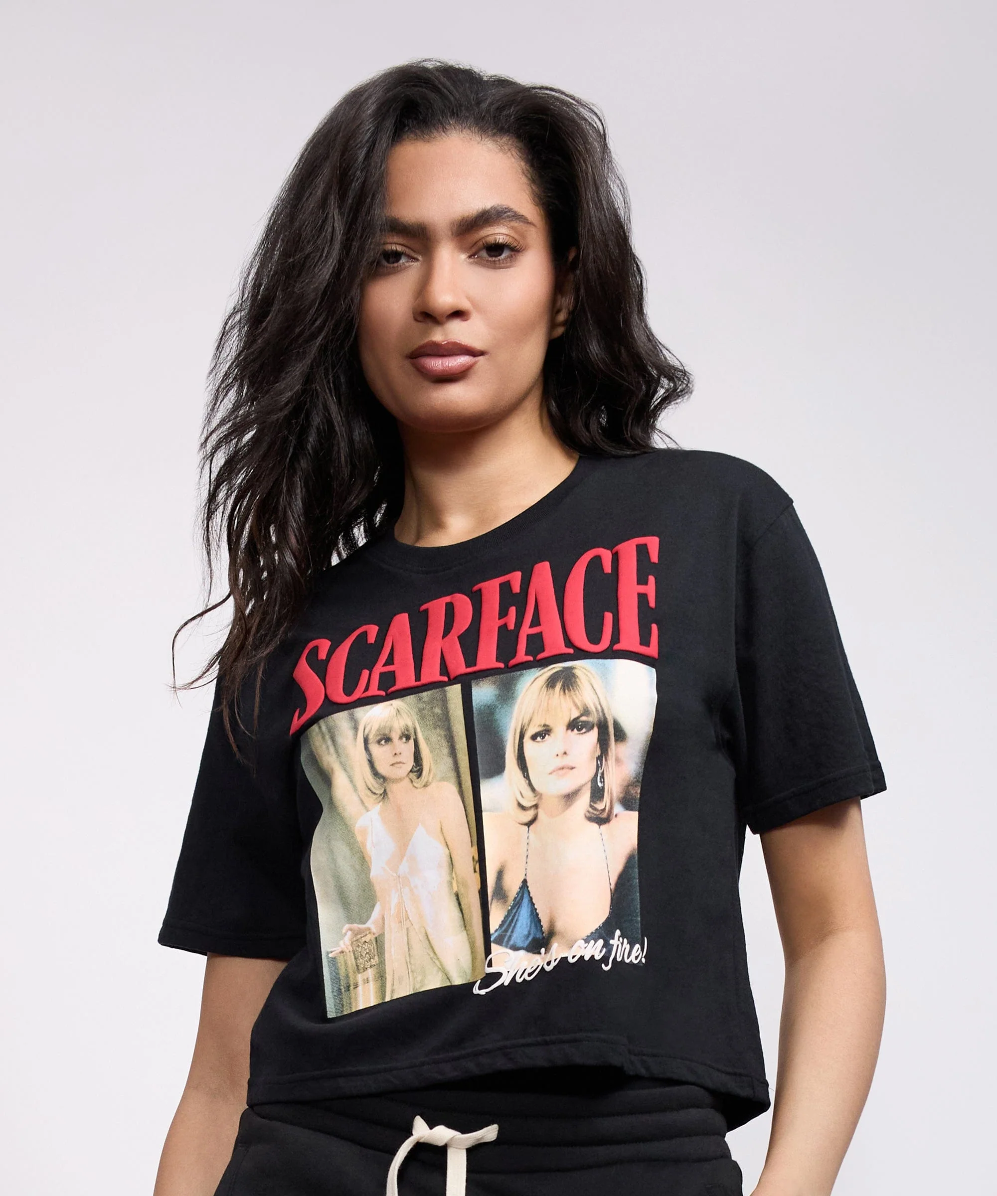 Women Scarface Elvira Tee - Black - Image 2