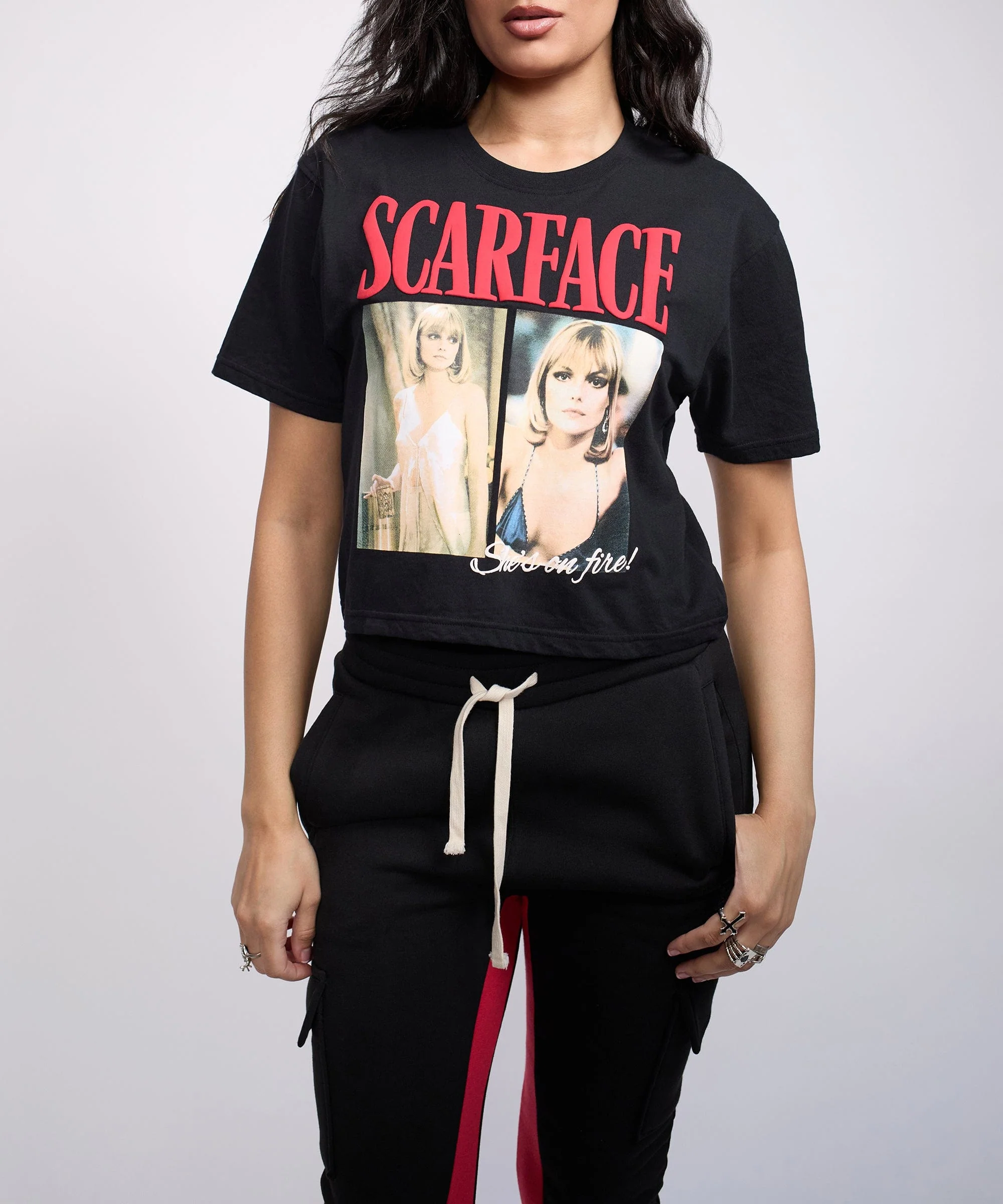 Women Scarface Elvira Tee - Black - Image 4