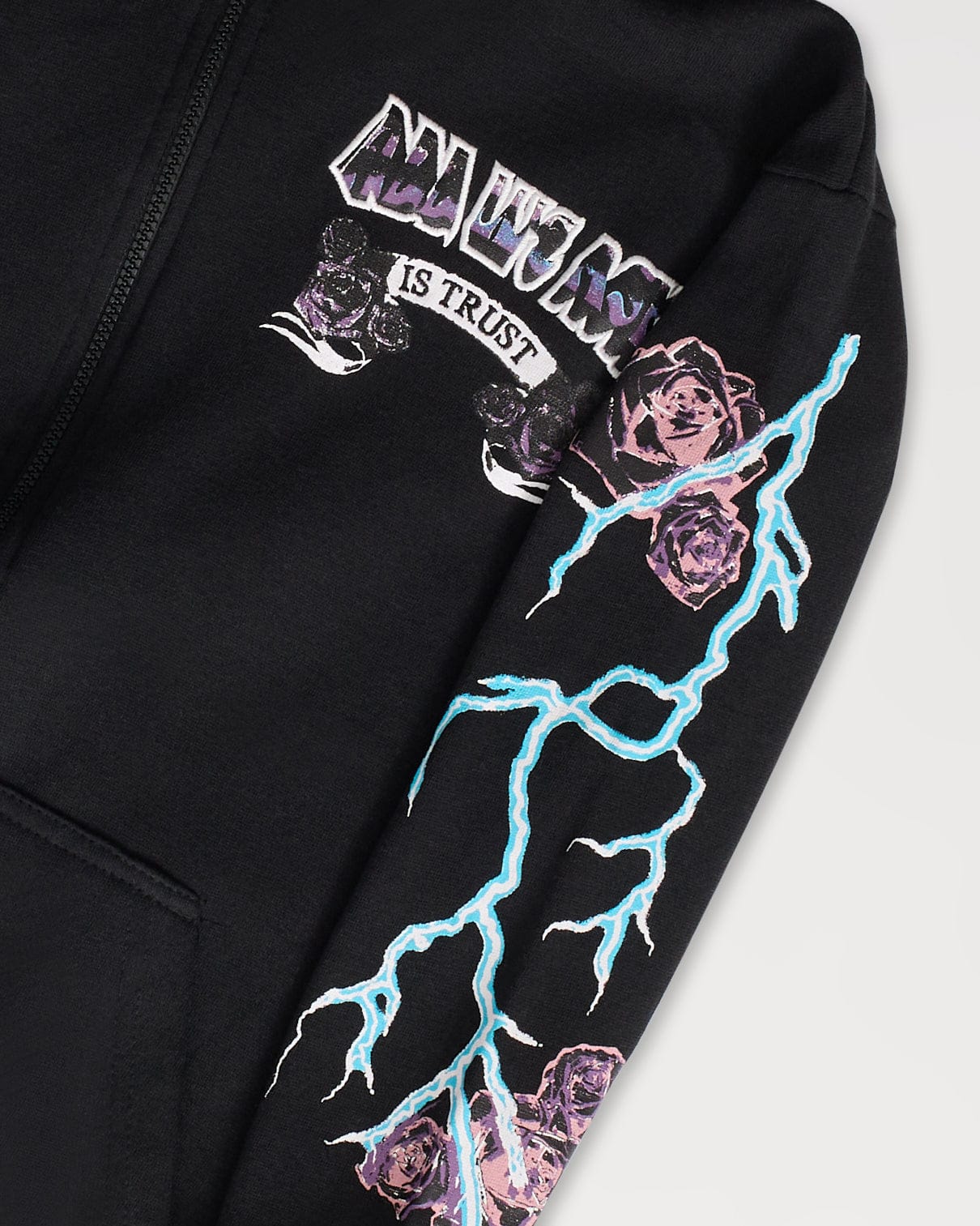 Women Trust Zip Up Hoodie - Black - Image 4