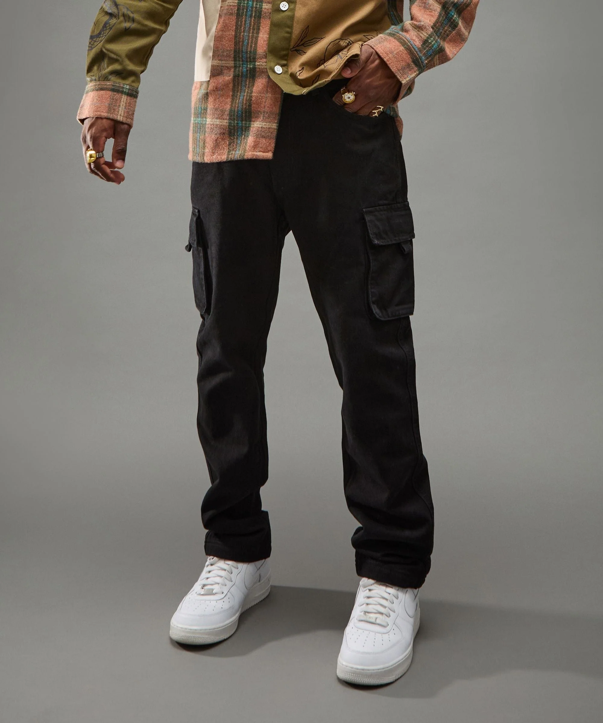 Workwear Cargo Pants - Black - Image 13