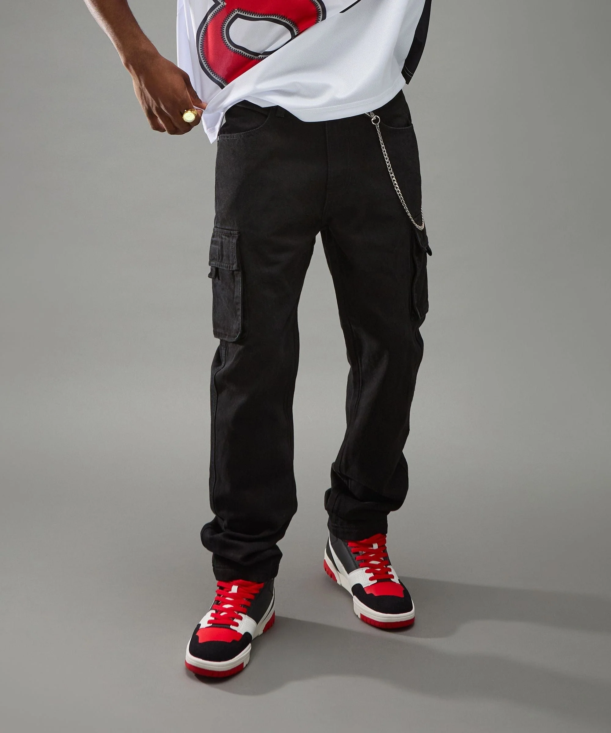 Workwear Cargo Pants - Black - Image 18